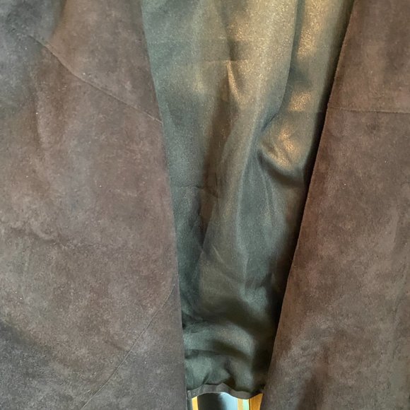 Suede and Faux Leather Moto Style Jacket - Picture 7 of 14